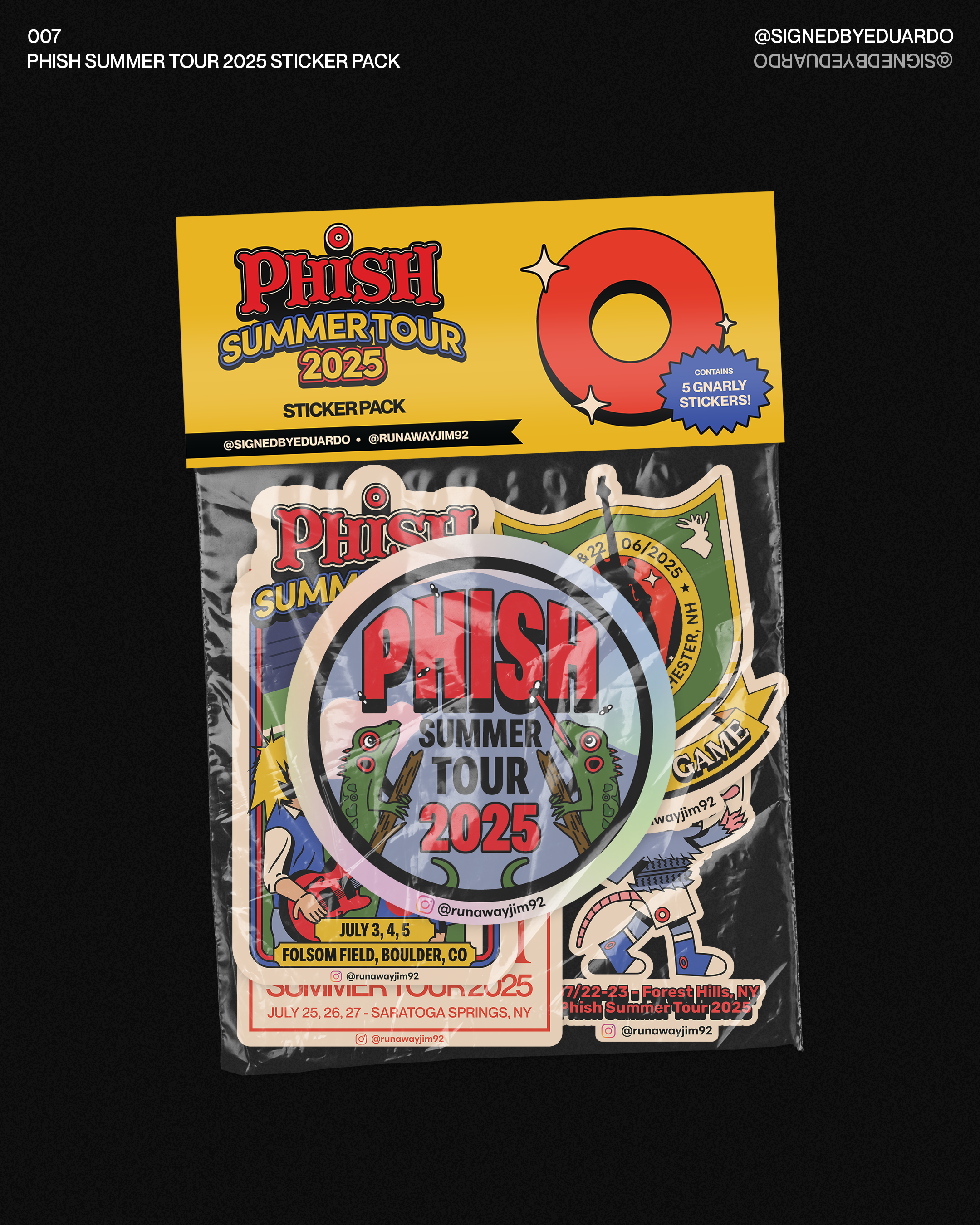 Stickers for The Phish Summer Tour 2025